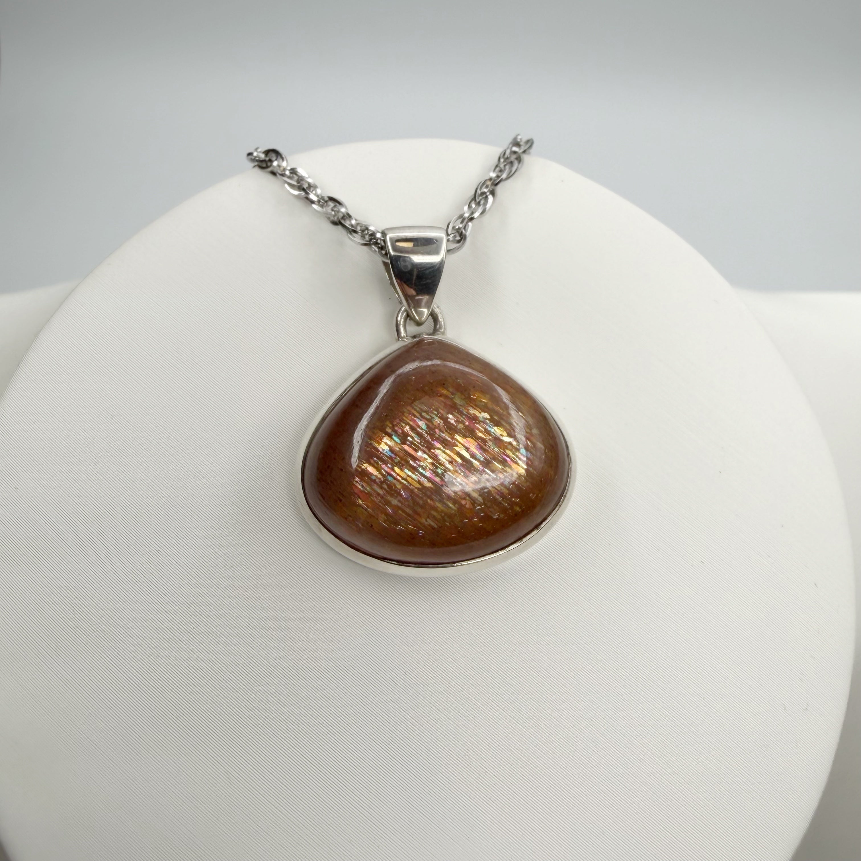 Ciondolo Pietra del Sole Dorata - Argento 925