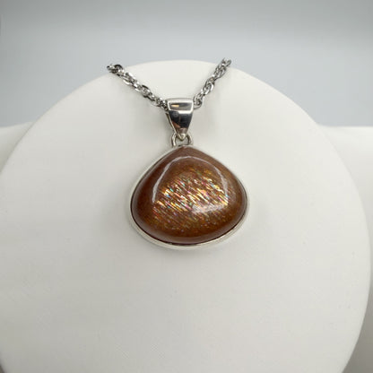 Ciondolo Pietra del Sole Dorata - Argento 925