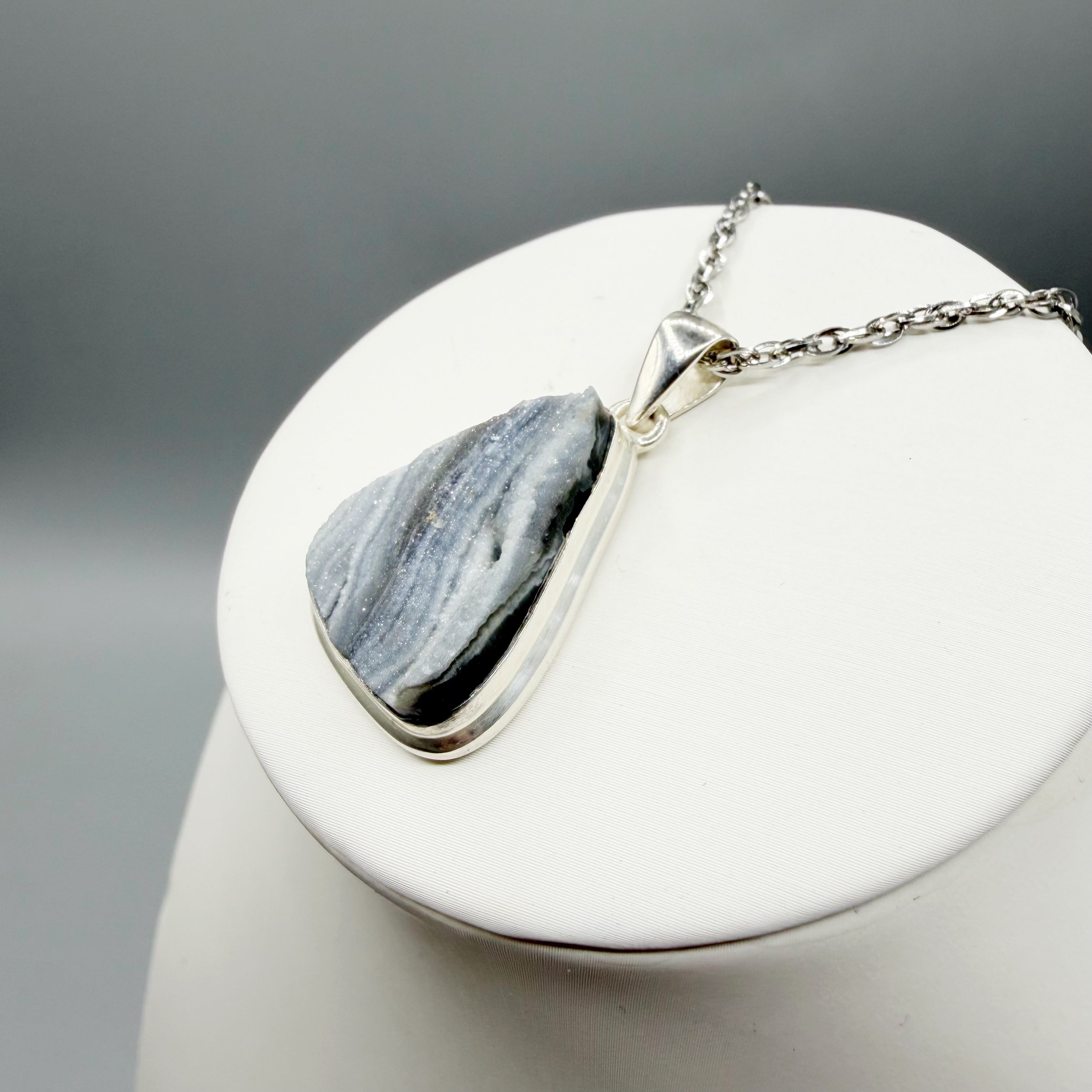 Ciondolo Desert Druzy Argento 925 - a Goccia