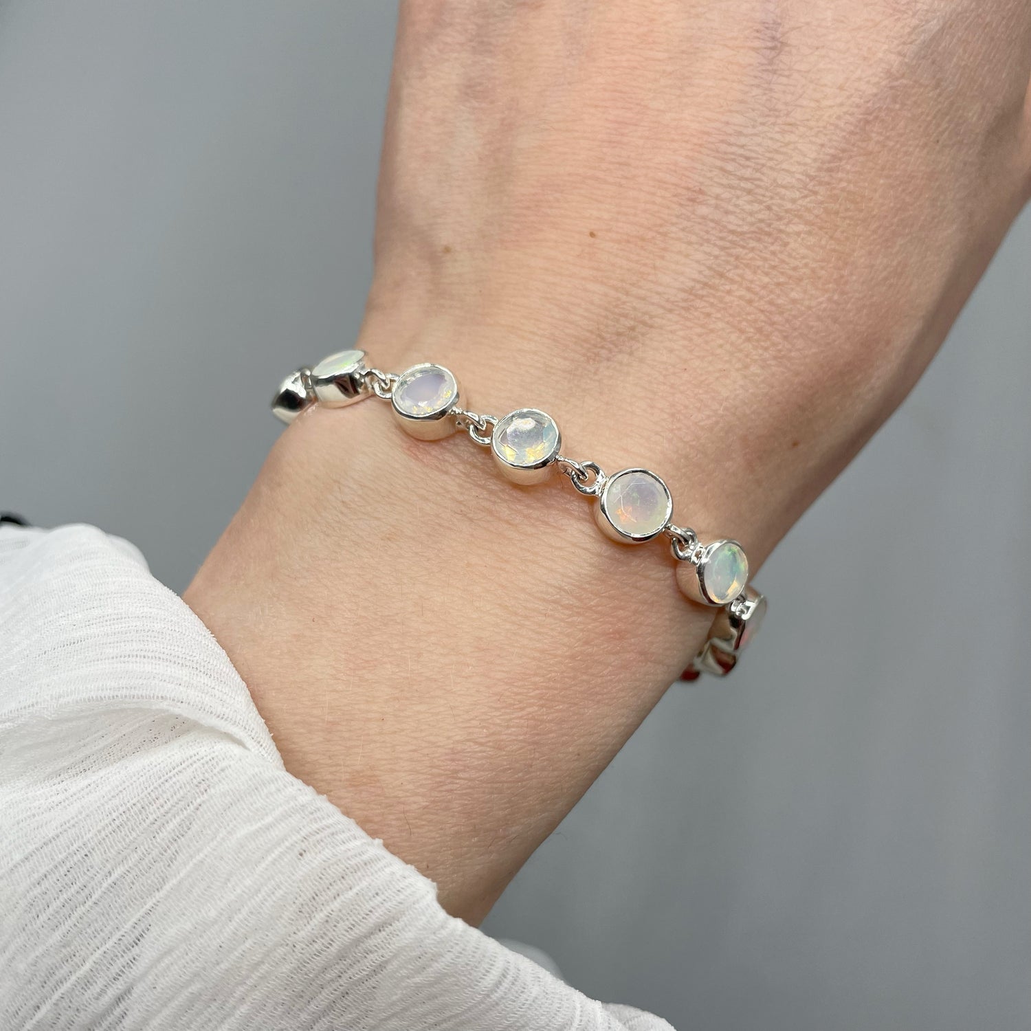 Bracciale In Opale Etiope Con Perline In Argento Sterling 925 - Foto 9