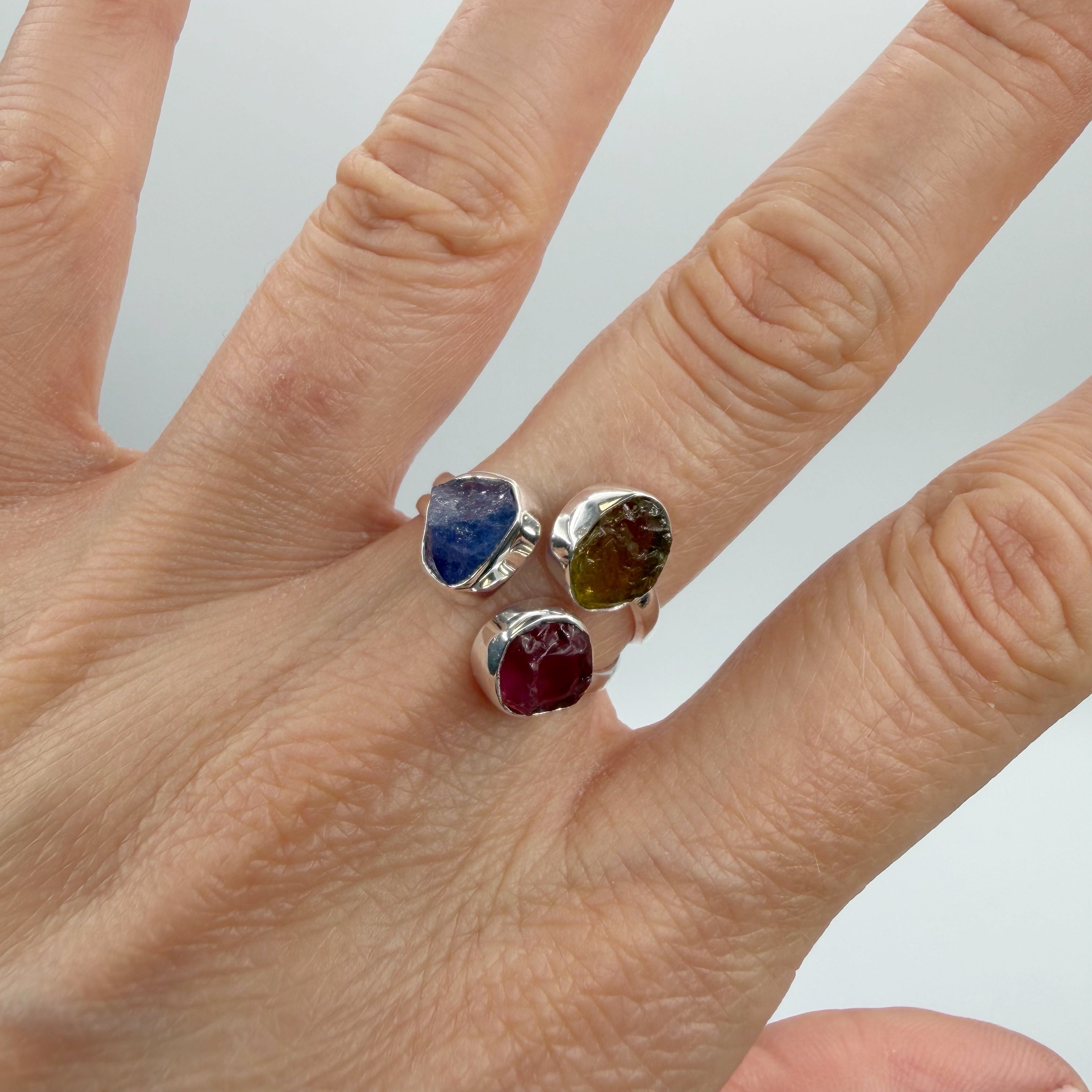 Anello Tanzanite e Tormalina Policroma - Argento 925