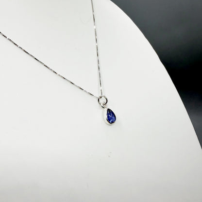 Ciondolo Punto Luce Tanzanite Argento 925 - A goccia