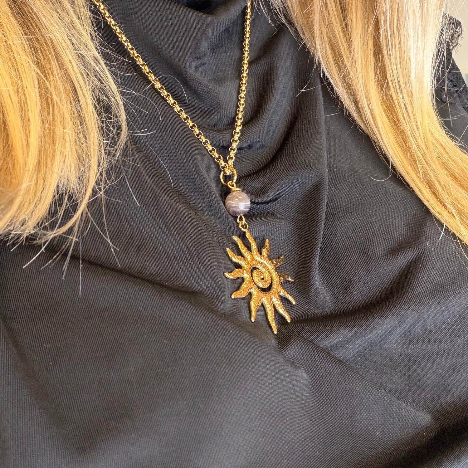 Collana Occhio di Shiva Sunshine - Acciaio inossidabile GOLD