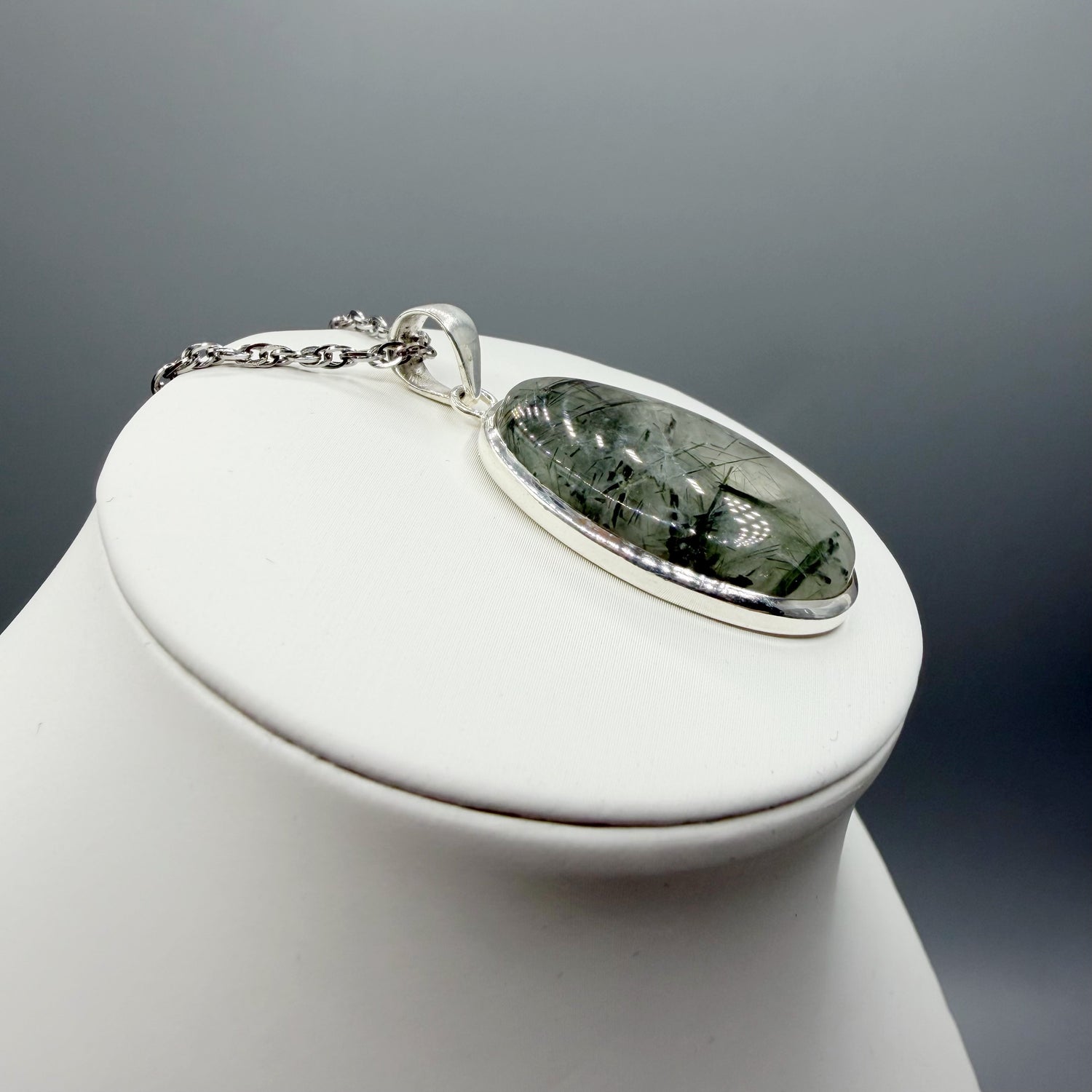 Ciondolo Quarzo Tormalinato - Argento 925