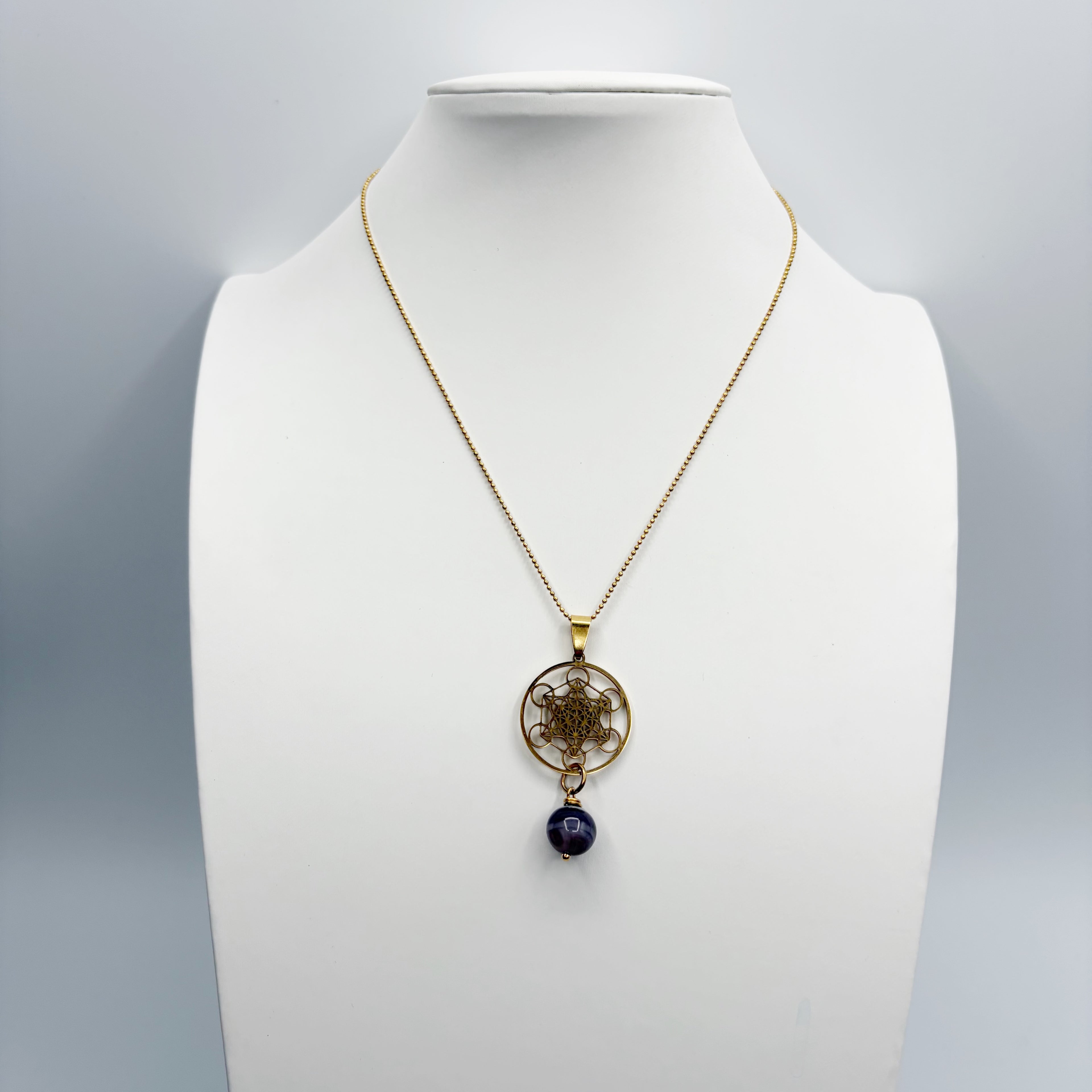 Collana Occhio di Shiva e Cubo di Metatron - GOLD