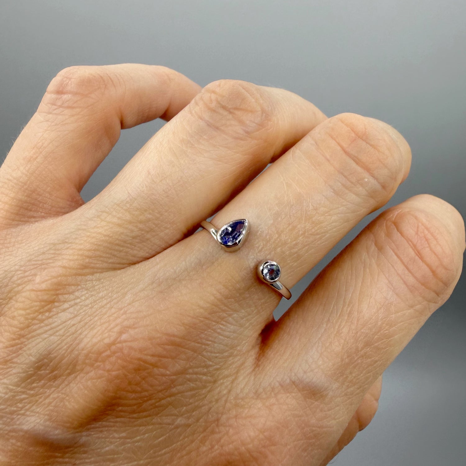 Anello Double Tanzanite - Argento 925