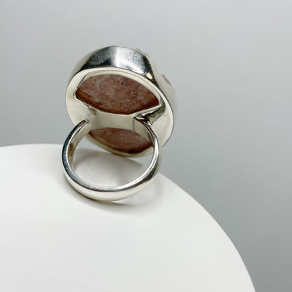 Anello Drusa di Ametista Rosa e Argento 925