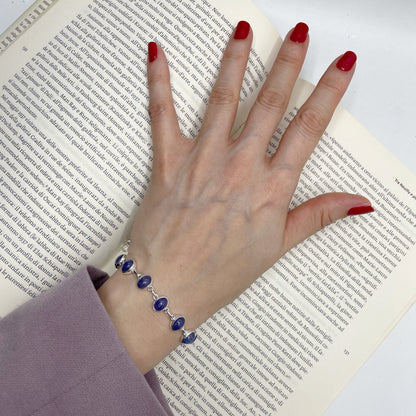Bracciale Tanzanite e Argento 925 - Ovale