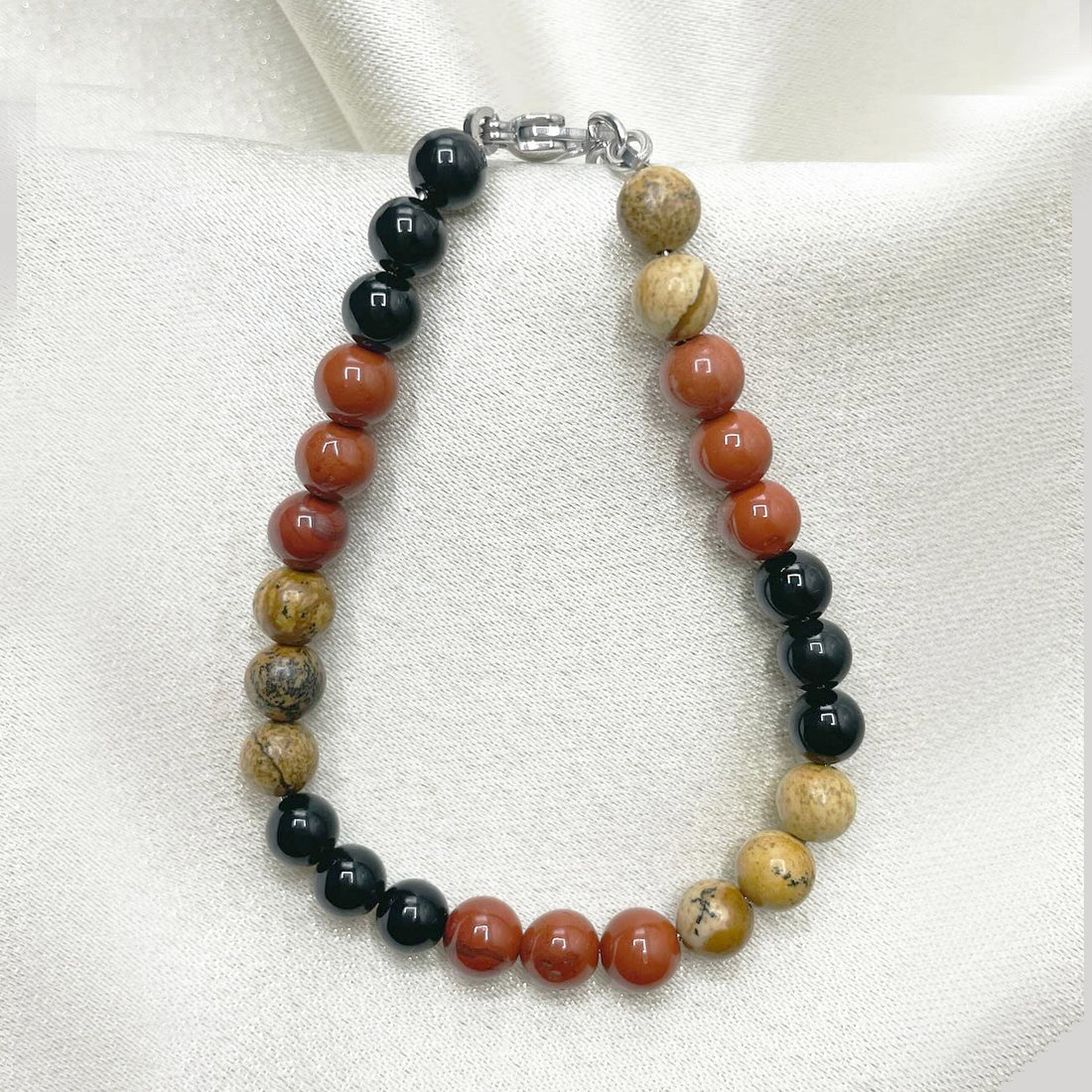 Bracciale Vittoria e Successo - Diaspro, Paesina, Onice
