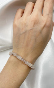 Bracciale Quarzo Rosa Rondelle