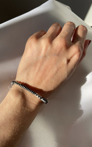 Braccialetto Ematite Rondelle Scuro