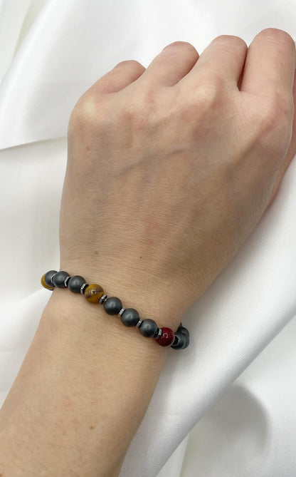 Bracciale Mookaite ed Ematite