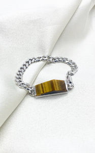 Bracciale Occhio di Tigre e Argento