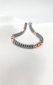 Bracciale Ematite Rondelle Rose Gold