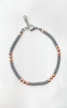 Carica l&#39;immagine nel visualizzatore di Gallery, Bracciale Ematite Rondelle Rose Gold
