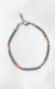 Bracciale Ematite Rondelle Rose Gold