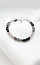 Carica l&#39;immagine nel visualizzatore di Gallery, Bracciale dell&#39;Abbondanza (Pirite, Labradorite, Quarzo Rosa)
