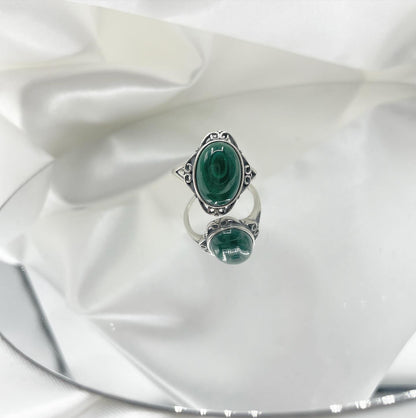 Anello Luce - Malachite e Argento 925