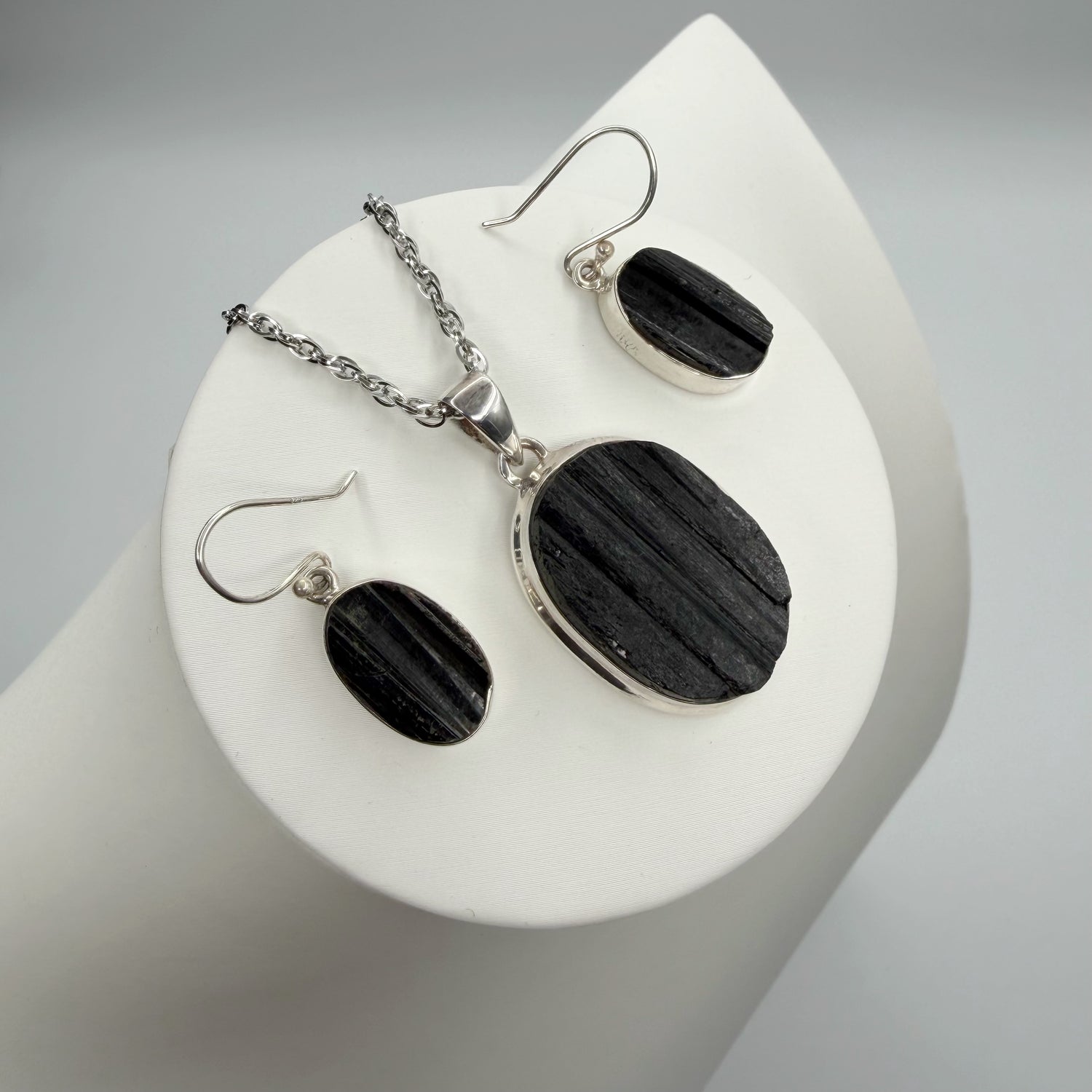 Set Tormalina Grezza - Argento 925
