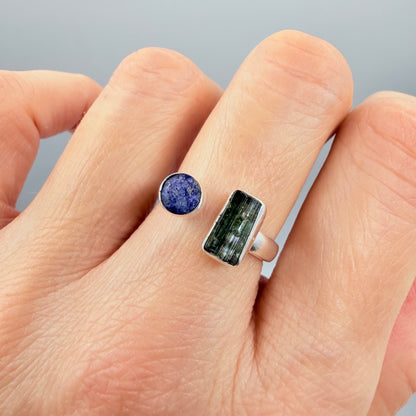 Anello Tormalina e Sodalite - Argento 925