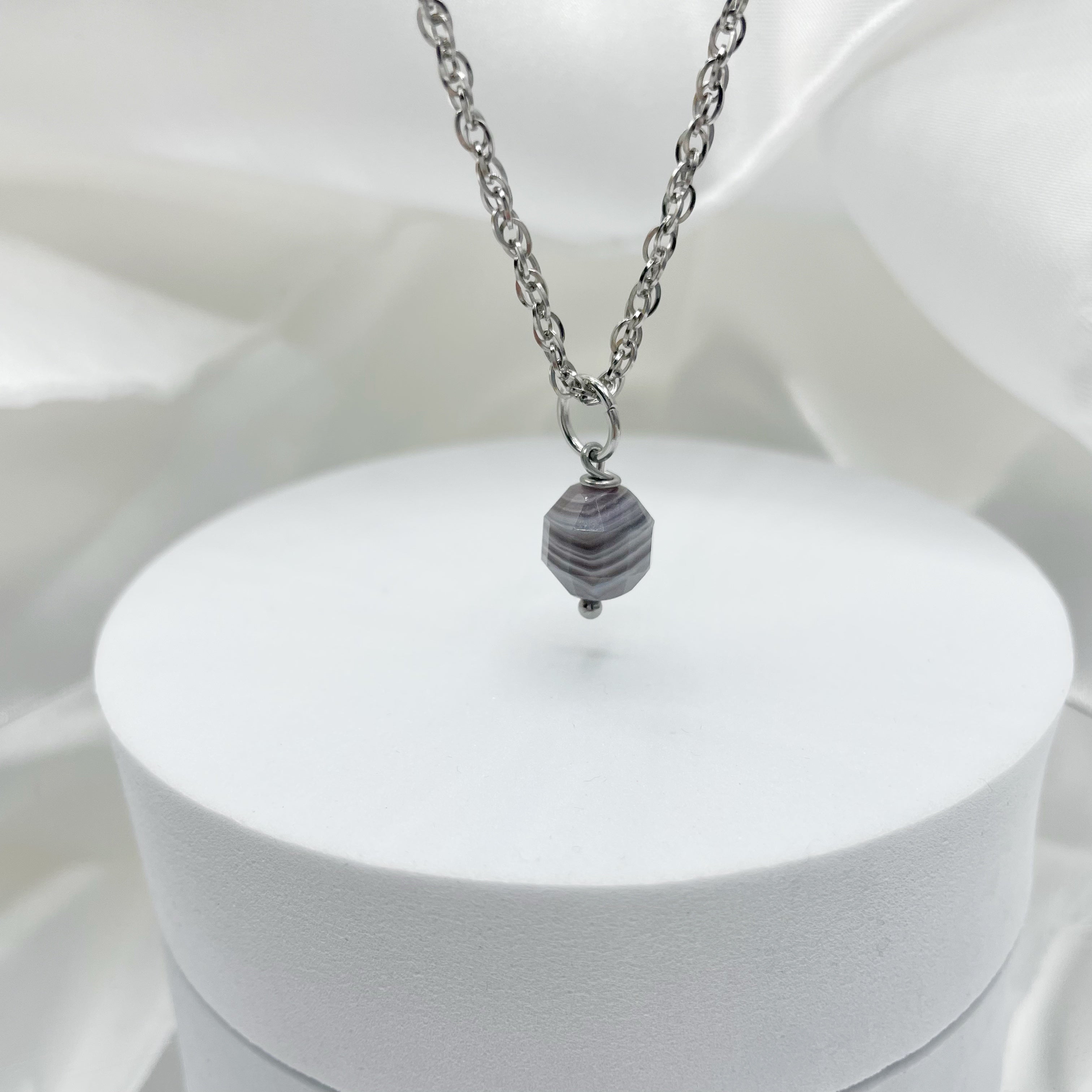 Collana Occhio di Shiva Sfaccettato - Acciaio inossidabile