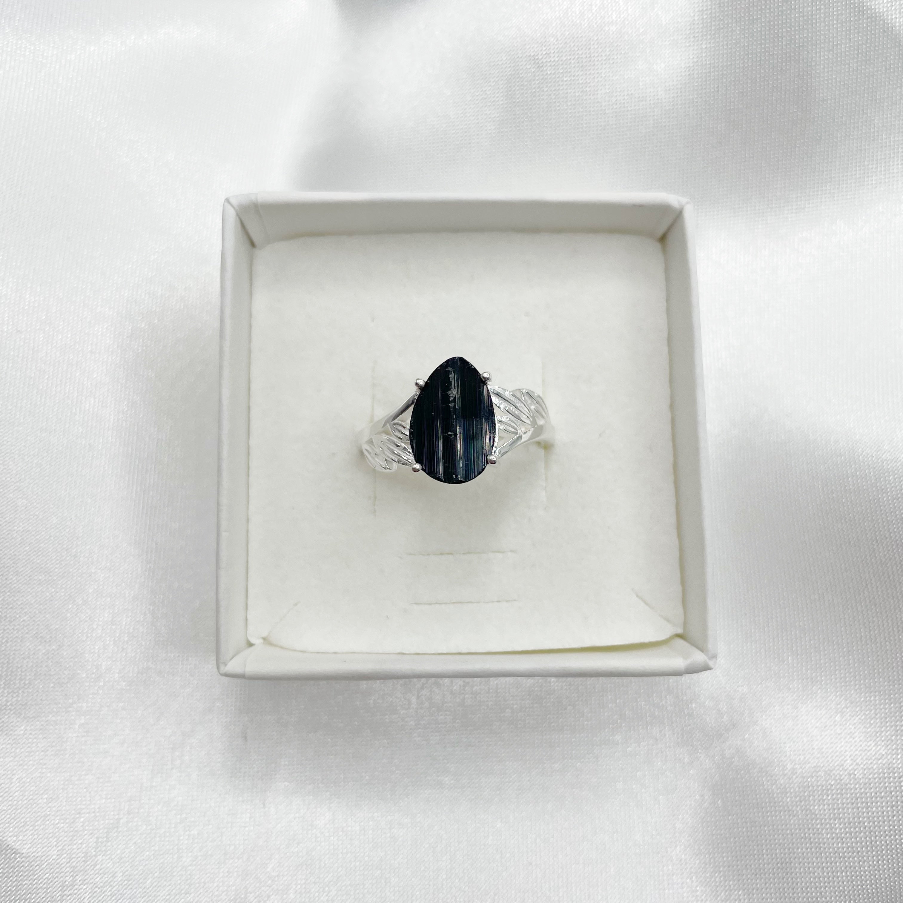 Anello Tormalina Grezza - Argento 925