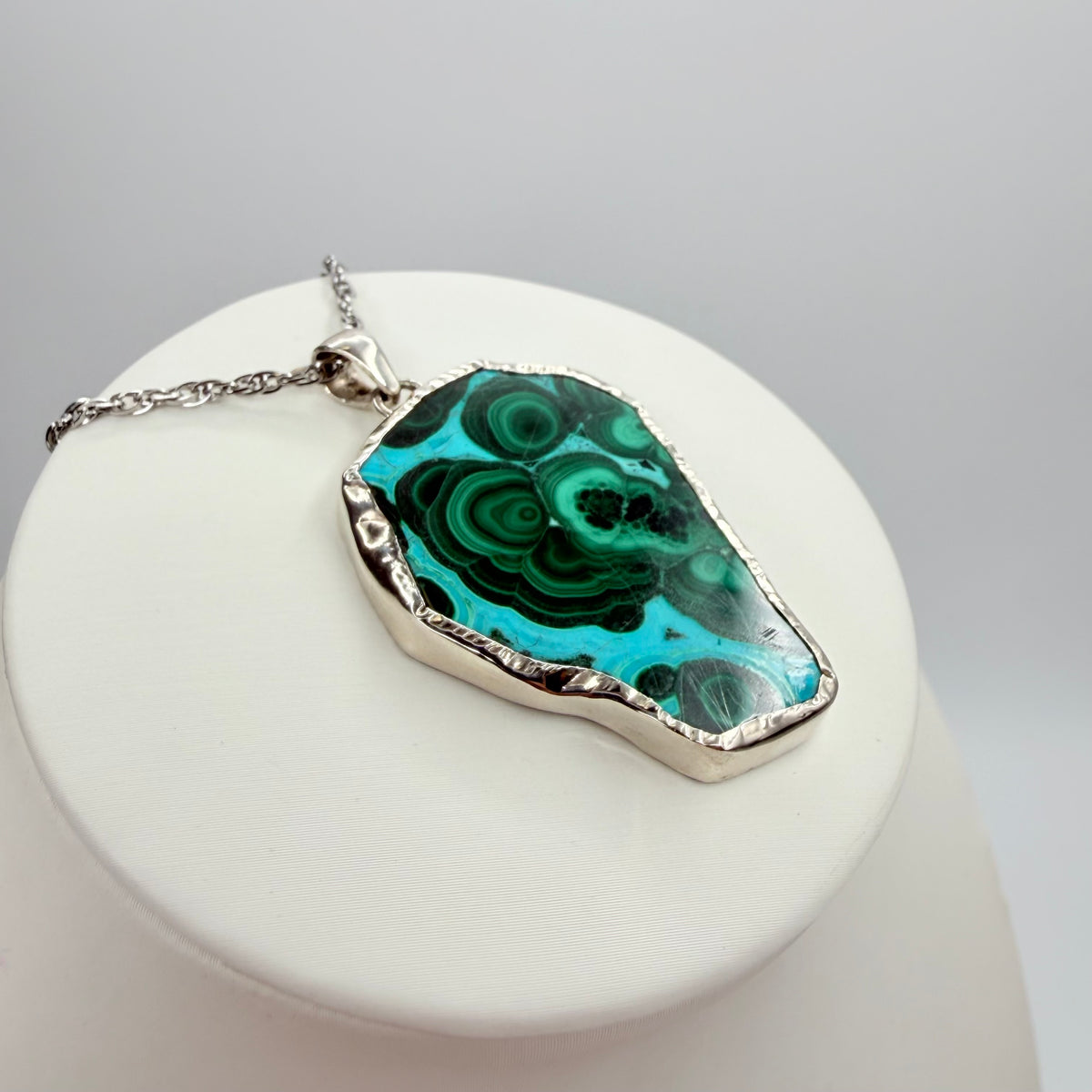 Ciondolo Malachite e Crisocolla Argento 925