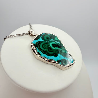 Ciondolo Malachite e Crisocolla Argento 925