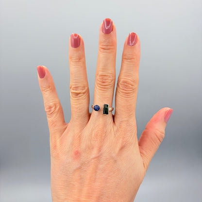 Anello Tormalina e Sodalite - Argento 925