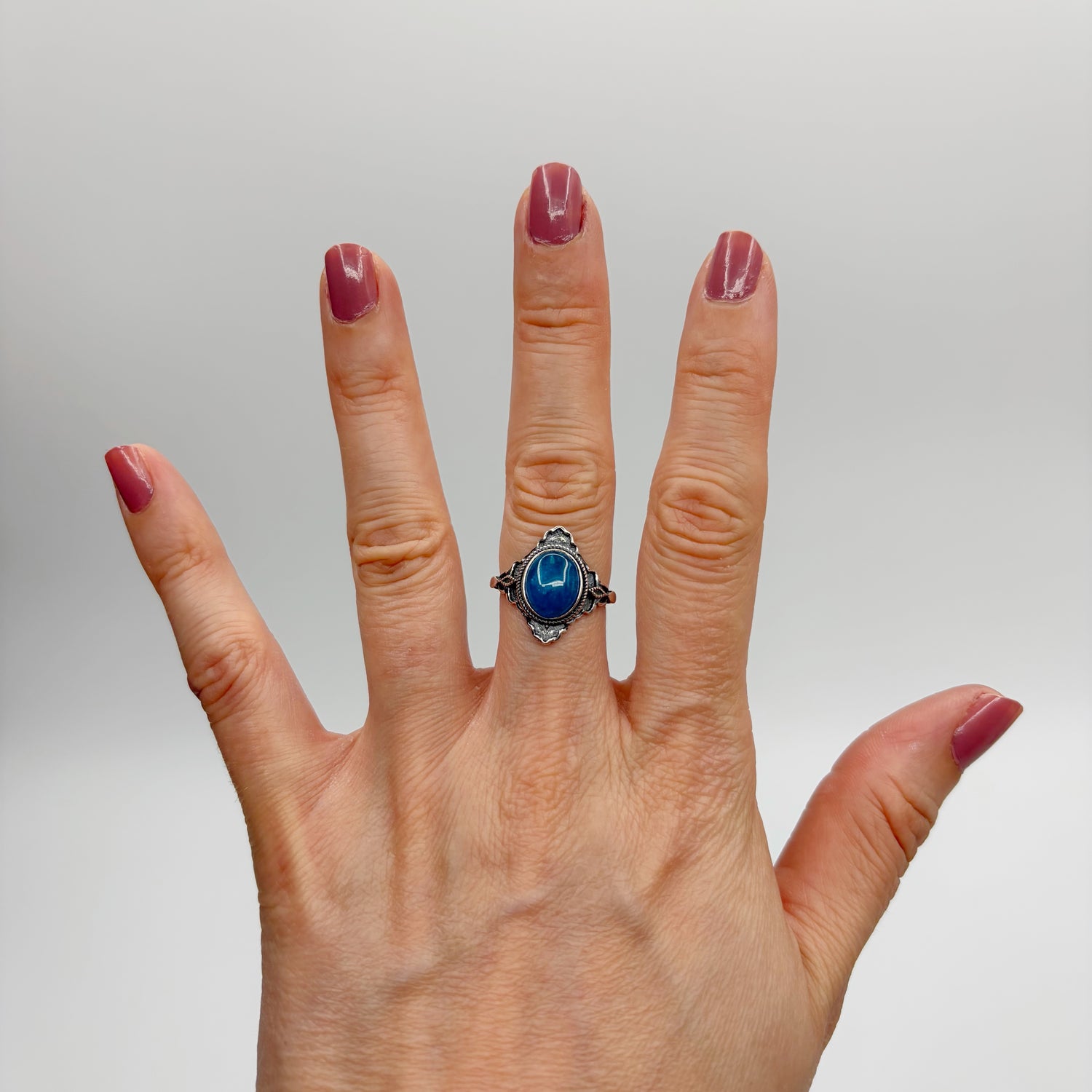 Anello Diadema Apatite e Argento 925
