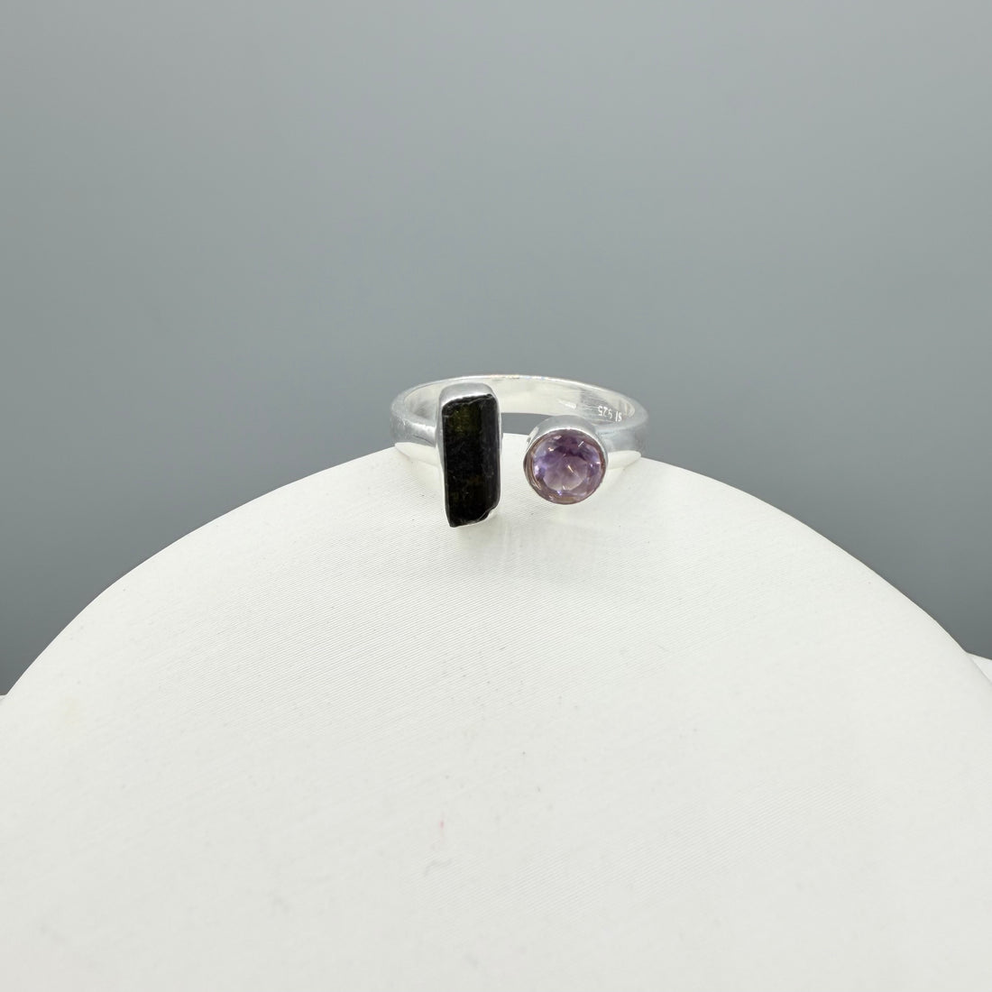 Anello Tormalina e Ametista - Argento 925
