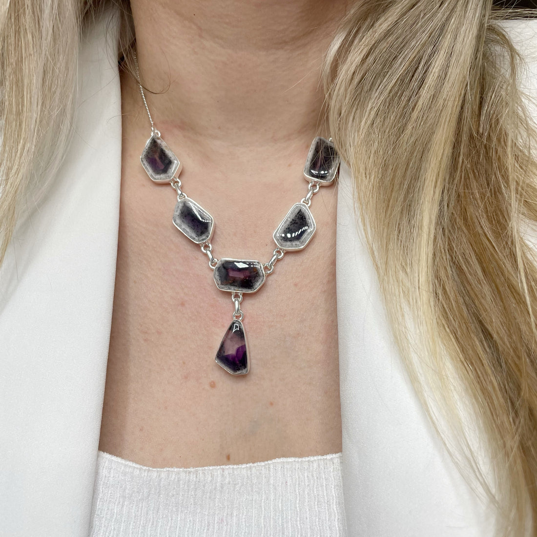 Collana Auralite 23 e Ametista -  Argento 925