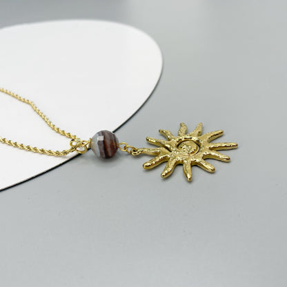 Collana Occhio di Shiva Sunshine - Acciaio inossidabile Gold