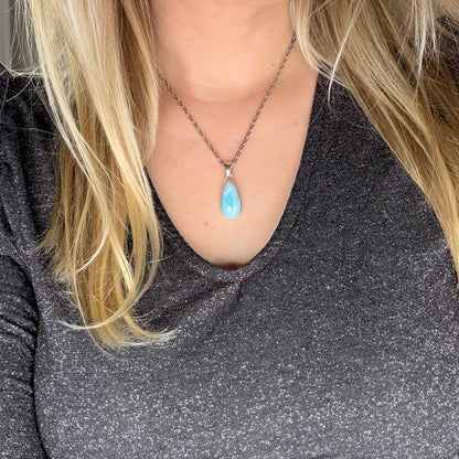 Ciondolo Larimar Argento 925 - a Goccia