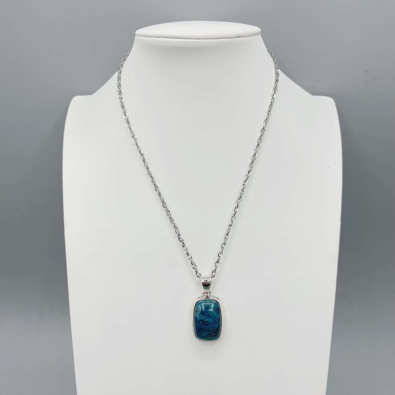 Ciondolo Apatite Argento 925 - Rettangolare