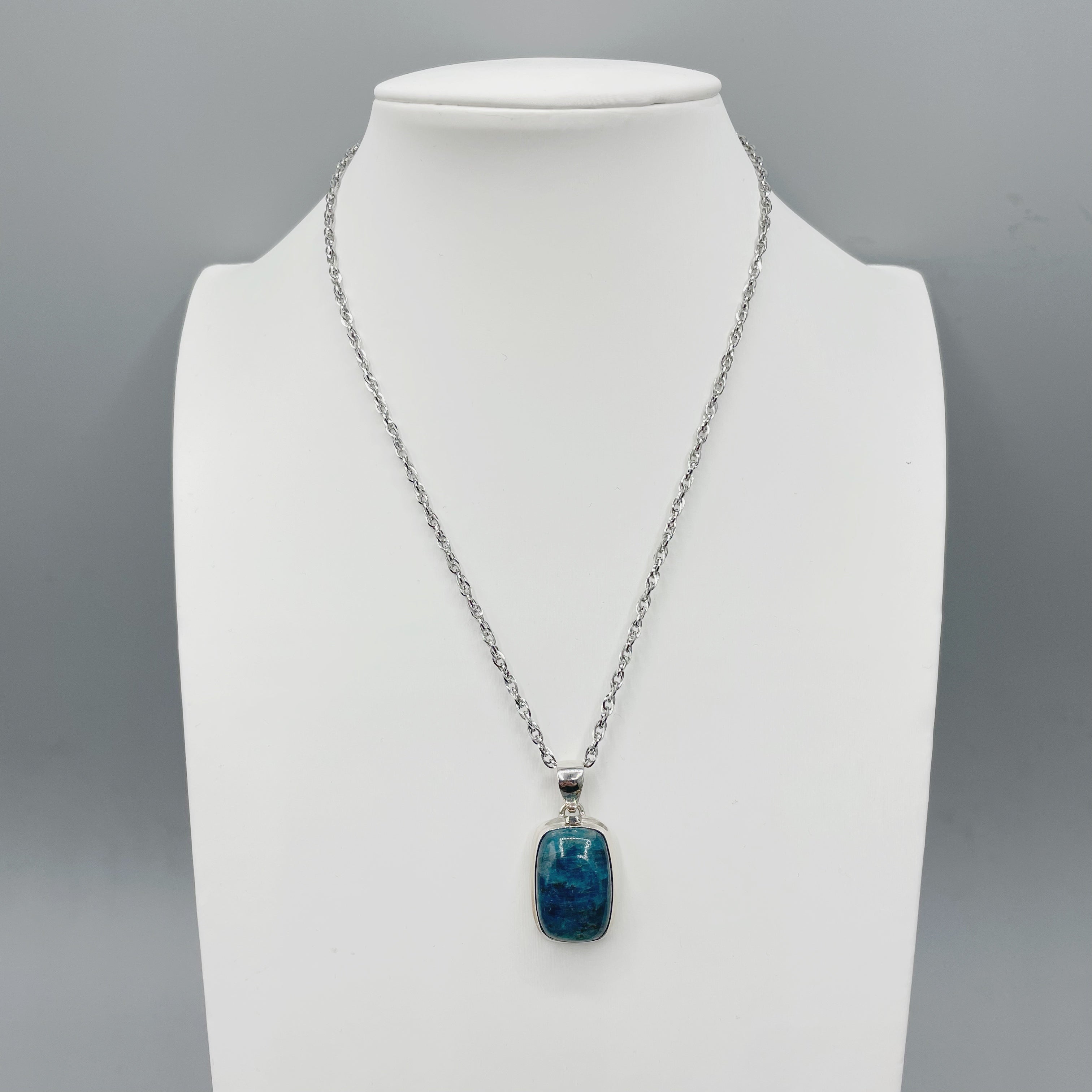 Ciondolo Apatite Argento 925 - Rettangolare