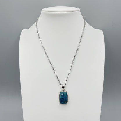 Ciondolo Apatite Argento 925 - Rettangolare