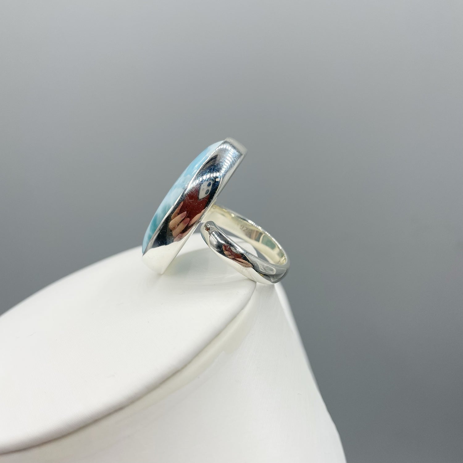 Anello Larimar Ovale - Argento 925