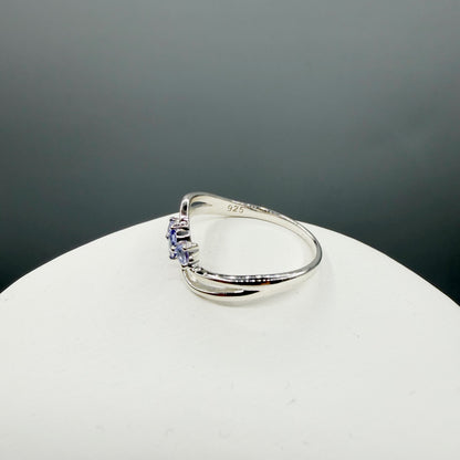 Anello Tanzanite Trilogy | Argento 925 - NON REGOLABILE