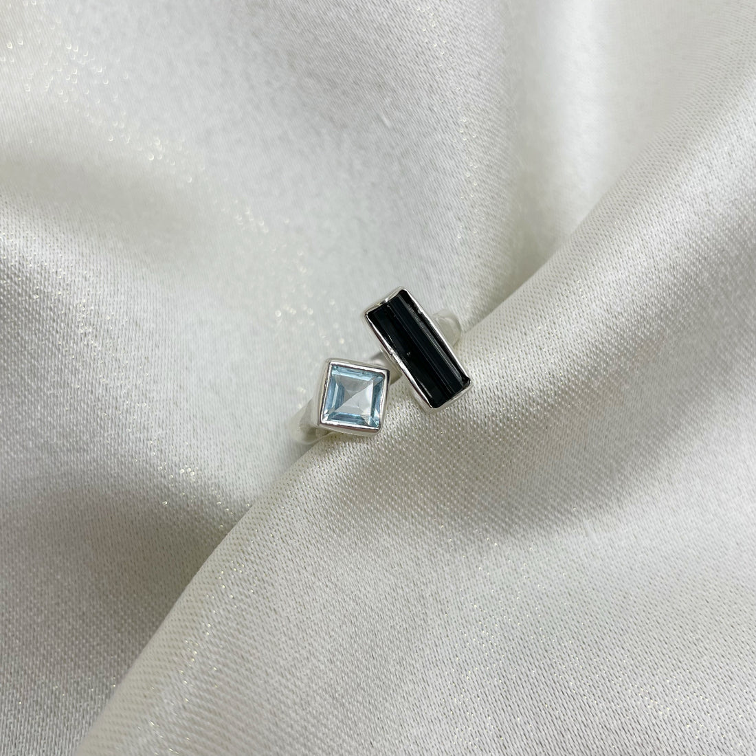 Anello Tormalina e Topazio - Argento 925
