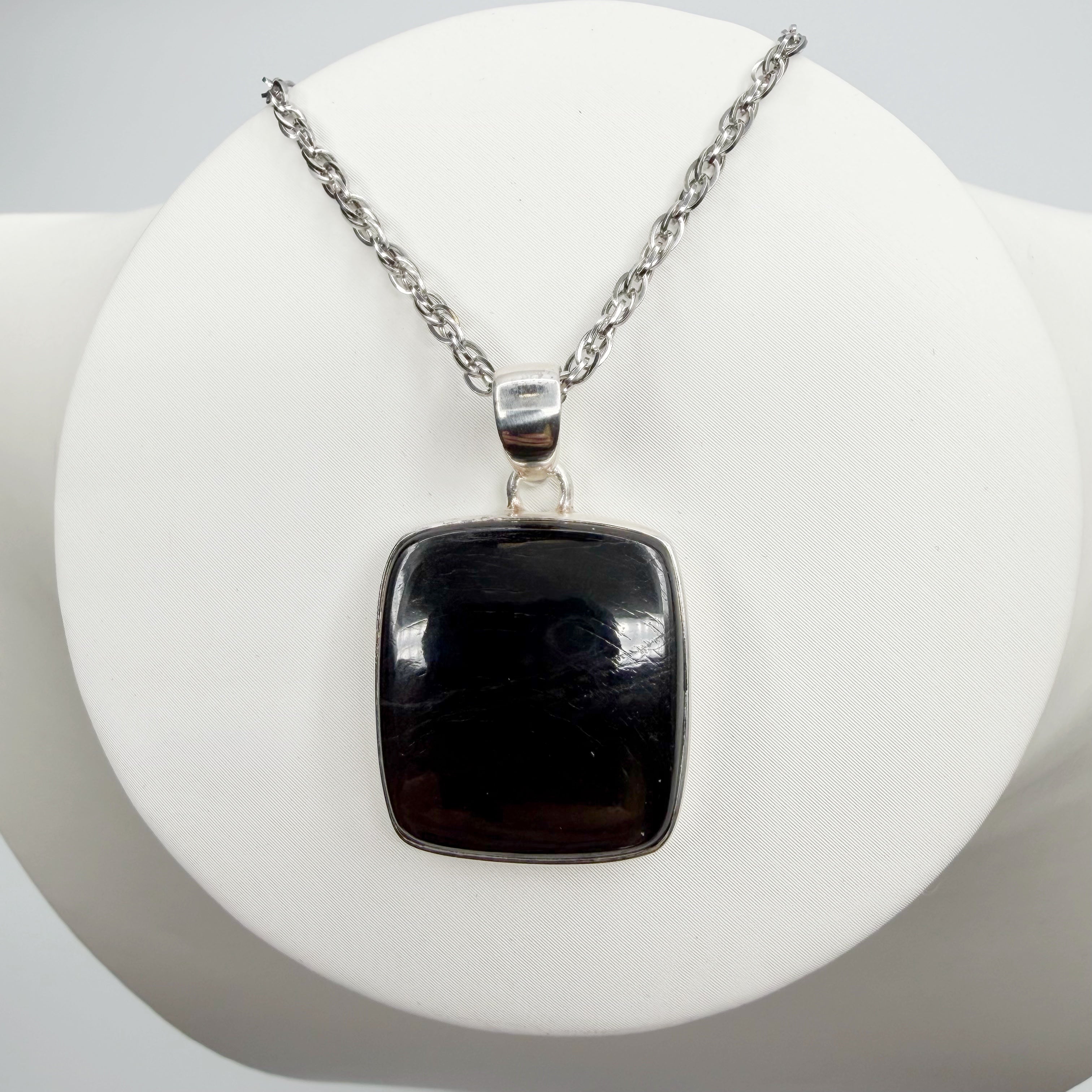 Ciondolo Iperstene Argento 925 - Rettangolare