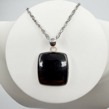 Ciondolo Iperstene Argento 925 - Rettangolare