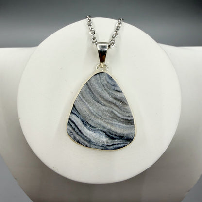 Ciondolo Desert Druzy Argento 925 - Triangolo arrotondato