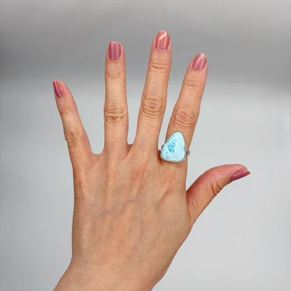Anello Larimar Argento 925 - Triangolo