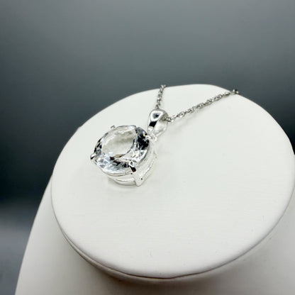 Ciondolo Cristallo di Rocca e Argento 925 - Tondo