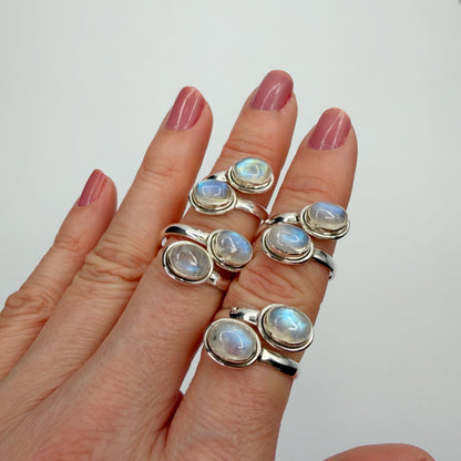 Anello Double Labradorite - Argento 925