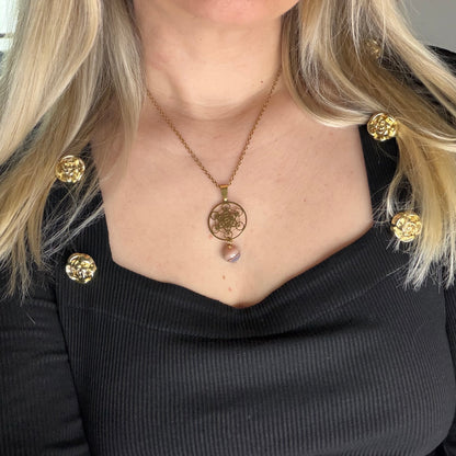 Collana Occhio di Shiva e Cubo di Metatron - GOLD