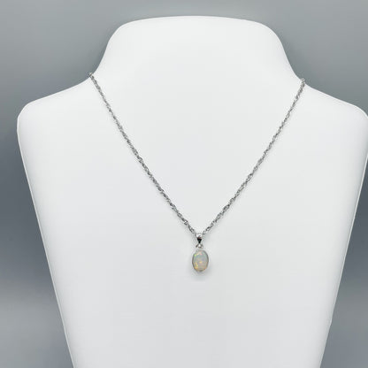 Ciondolo Opale Etiope Sfaccettato Ovale - Argento 925