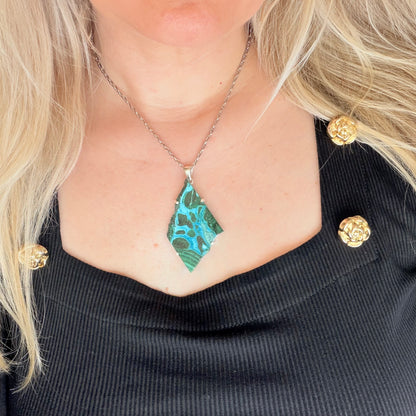 Ciondolo Malachite e Crisocolla Argento 925