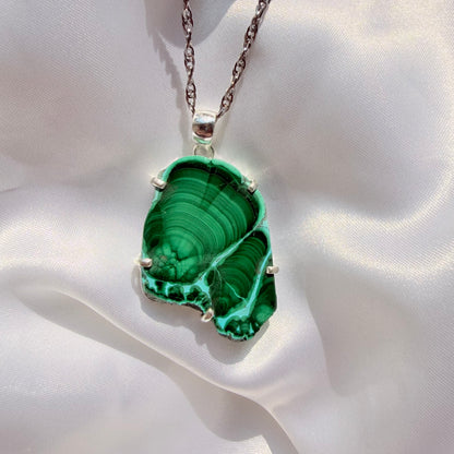 Ciondolo Malachite e Crisocolla Argento 925 - irregolare